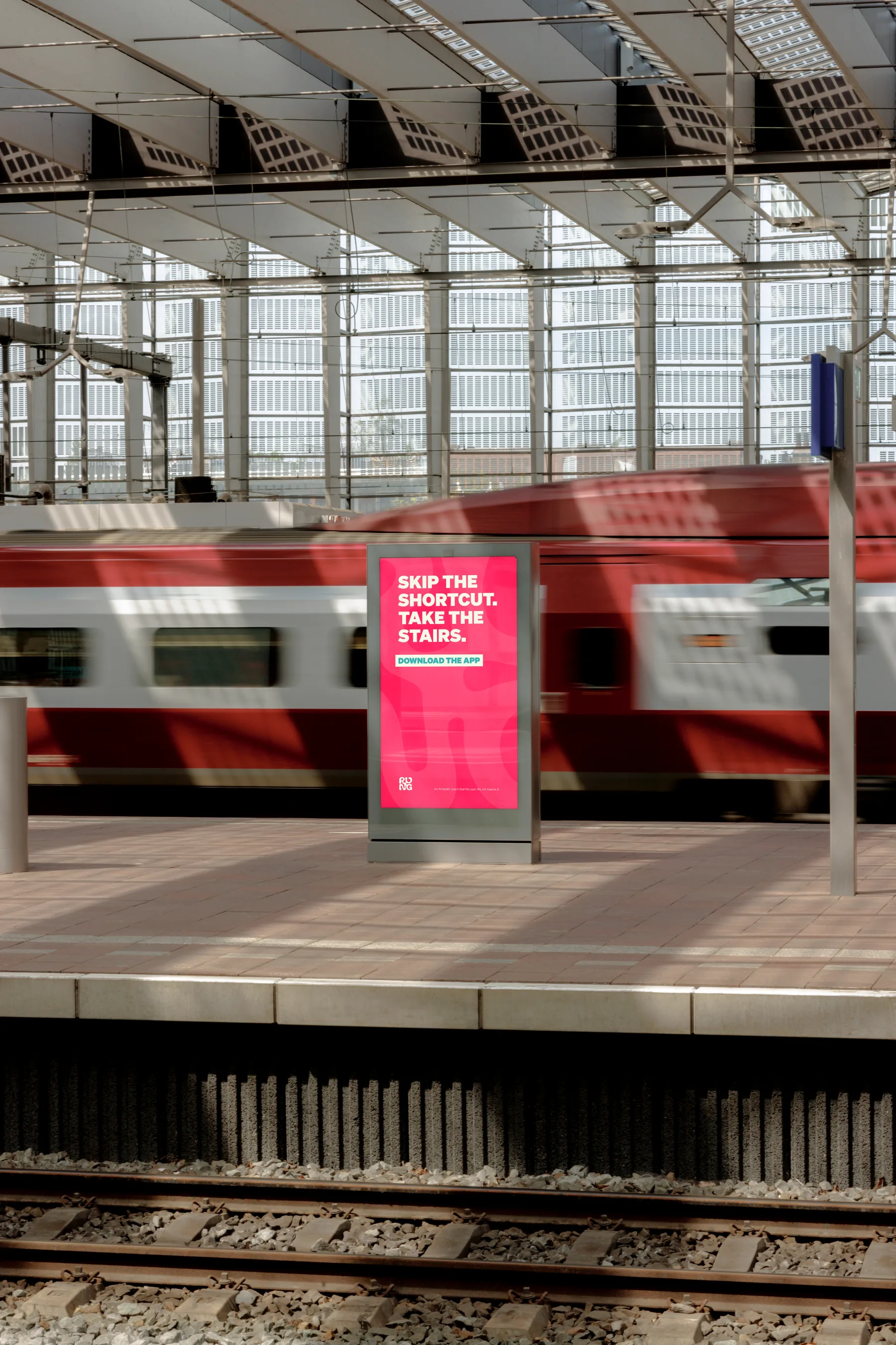 Rung fitness brand campaign on an outdoor billboard