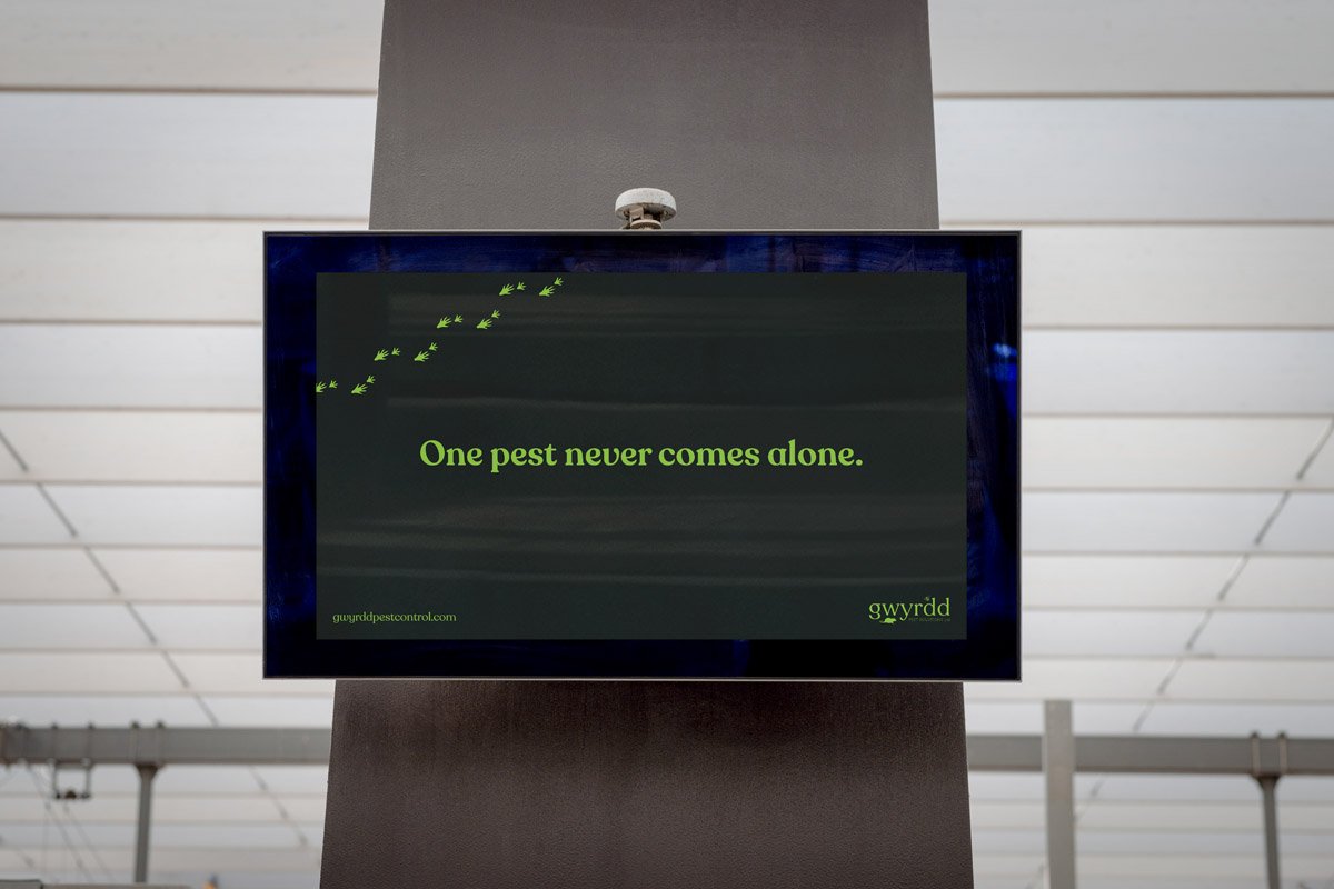 Gwyrdd Pest Solutions poster mockup